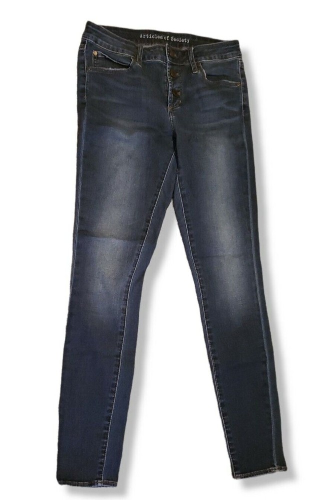 Articles of Society Size 27 Britney Harper wash Skinny Jeans Button Up Closure
